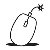 Maus Computer Linien mit Boom Logo Symbol Vektor Icon Illustration Grafikdesign