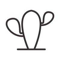 Linien hipster Kaktus Logo Vektor Icon Illustration Design