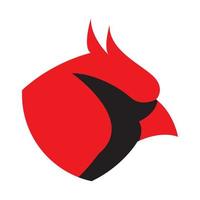 abstrakt huvud fågel kardinal logotyp vektor ikon illustration design