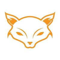 ansikte djur vixen orange logotyp design vektor grafisk symbol ikon tecken illustration kreativ idé