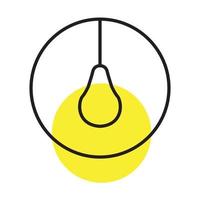 Frucht Licht Lampe Interieur Logo Symbol Vektor Icon Design Illustration Grafik