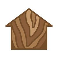 Vintage-Haus mit Holzstruktur Logo Vektor Symbol Icon Design Illustration