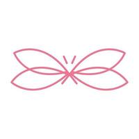 schöne Linien formen Schmetterling Logo Vektor Symbol Icon Design Grafik Illustration