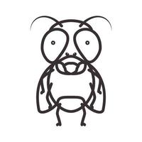 djur linjer insekt flugor söt logotyp symbol vektor ikon illustration design