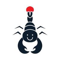 skorpion lächeln niedlich cartoon logo vektor symbol illustration design art