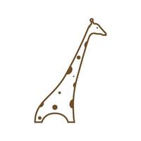 linje giraff söt feminin logotyp symbol ikon vektor grafisk design illustration idé kreativ