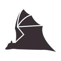 Silhouette moderne Form Fledermaus fliegen Logo Vektor Icon Illustration Design