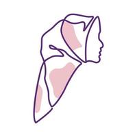 abstrakte Linien bunte Frauen Hijab Logo Vektor Symbol Icon Design Illustration
