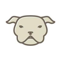 kopf gesicht bulle hund braun niedlich logo symbol icon vektor grafik design illustration idee kreativ