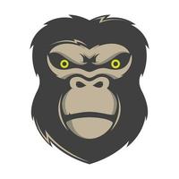 cooles gesicht gorilla logo design vektorgrafik symbol symbol zeichen illustration kreative idee vektor