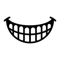 Große glückliche Toothy Karikatur-Lächelnvektorikone vektor