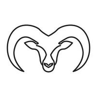 bergsget linjer cirkel horn logotyp vektor symbol ikon design illustration