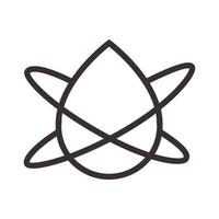Linien Tropfen Wasser Wissenschaft Logo Symbol Symbol Vektorgrafik Design Illustration vektor