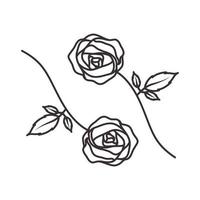 Hipster Rose Blume einfach Logo Symbol Vektor Icon Illustration Grafikdesign