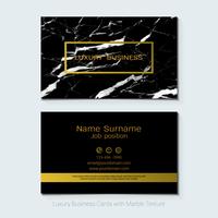 Luxusvisitenkarten vector Schablone, Fahne und Abdeckung mit Marmorbeschaffenheit und goldenen Foliendetails.