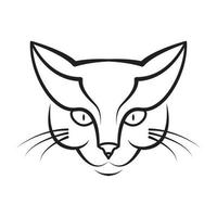 moderne Form Gesicht Kopf Katze Wald Logo Symbol Symbol Vektorgrafik Design Illustration Idee kreativ vektor