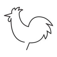 durchgehende Linien Huhn Hahn Logo Vektor Icon Illustration Design