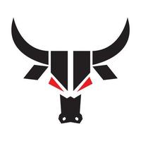 modern huvud ko eller buffel logotyp vektor ikon illustration design
