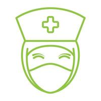 Krankenschwester Hijab Logo Symbol Vektor Icon Illustration Grafikdesign