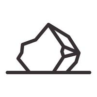 einfache Linien Stein Rock Logo Vektor Symbol Icon Design Illustration