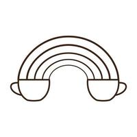 Morgenkaffee Linien Tasse Logo Symbol Vektor Icon Illustration Grafikdesign