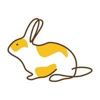 Linie Kunst abstrakte bunte Kaninchen niedlich Logo Symbol Symbol Vektorgrafik Design Illustration vektor