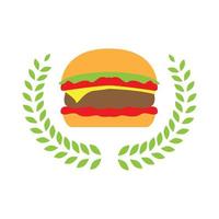 bunte Vintage Burger Logo Vektor Symbol Icon Design Grafik Illustration