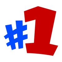 # 1 Nummer En Logo Text Graphic vektor