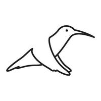 modern linjekonst kolibrifluga logotyp vektor symbol ikon design grafisk illustration