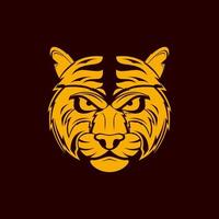 cooles gesicht tiger modern flach logo design vektorgrafik symbol symbol zeichen illustration kreative idee