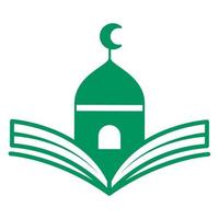 koran mit kuppelmoschee logo symbol vektor symbol illustration grafikdesign