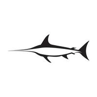 modern form svärd fisk logotyp symbol ikon vektor grafisk design illustration