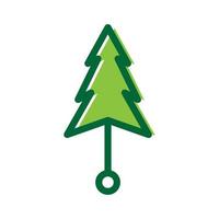 abstrakte grüne Pfeile mit Pine Tree Logo Symbol Symbol Vektorgrafik Design Illustration Idee kreativ vektor