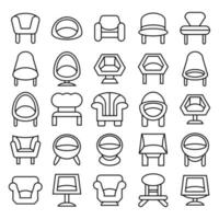 Sofa-Icons setvector Illustration vektor