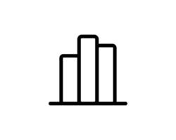 Statistik-Symbol. dünnes lineares Statistik-Umrisssymbol isoliert auf weißem Hintergrund. Linienvektor-Statistikzeichen, Symbol für Web und Handy vektor