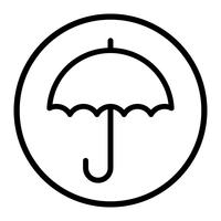 Regenschirm-Vektor-Symbol vektor