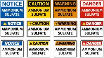 fara ammoniumsulfat symbol tecken på vit bakgrund vektor