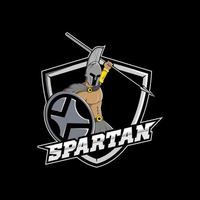 spartansk maskot esport logotypdesign vektor