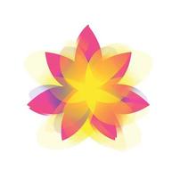 Lotusblume, Logo, Zeichen. Vektor-flache Blume-Symbol. minimalistisches Bild auf einem isolierten Hintergrund. Lotus für Yoga-Studio, Spa. das Symbol der Yogis. Emblem für das Unternehmen. rote Rose. vektor