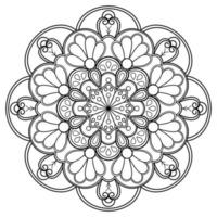 Vektor abstrakte Mandala-Muster. Kunst an der Wand. Malbuch