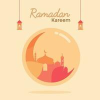 Abbildung Vektorgrafik von Ramadan Kareem. geeignet für ramadan-poster, vorlage, karte, gruß vektor