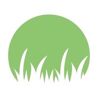 negativer raum grünes gras logo symbol vektor symbol illustration grafikdesign