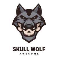 illustration vektorgrafik av skull wolf, bra för logotypdesign vektor