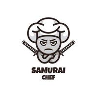 illustration vektorgrafik av samurai kock, bra för logotyp design vektor