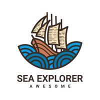 illustration vektorgrafik av Sea Explorer, bra för logotypdesign vektor