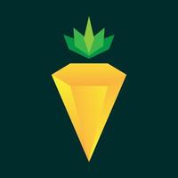 abstrakt diamant ananas logotyp design vektor symbol ikon illustration