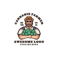 Illustrationsvektorgrafik von Cannabies-Bauern, gut für Logodesign vektor