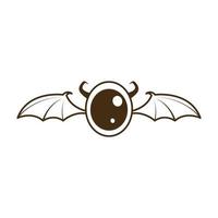 Auge Monster Flügel Horn und Flügel Logo Design Vektorgrafik Symbol Symbol Zeichen Illustration kreative Idee vektor