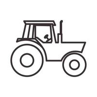 Landwirtschaft Traktor Linie Hipster Logo Vektor Symbol Icon Design Grafik Illustration