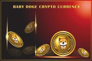 baby doge coin kryptovaluta banner vektor